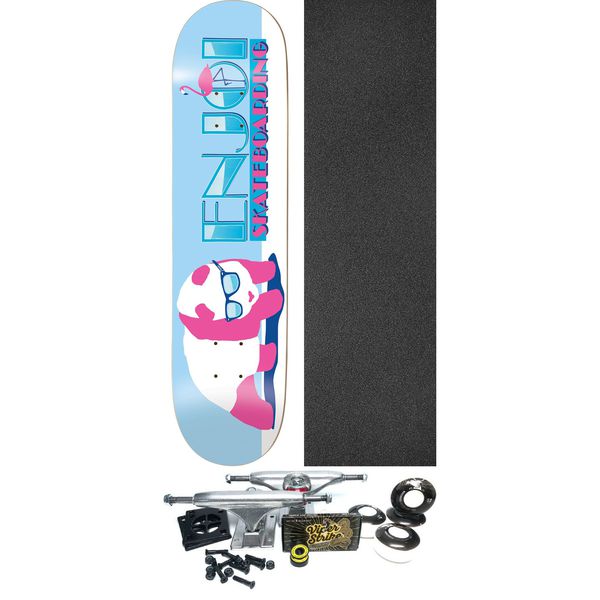 Enjoi Skateboards Panda Vice Blue Skateboard Deck Resin Hybrid - 8" x 31.75" - Complete Skateboard Bundle